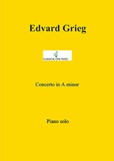 Concerto in A minor for piano and orchestra piano sheet music cover